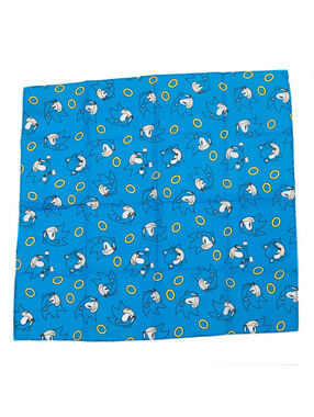 Bioworld Classic Sonic & Gold Rings All Over Print Bandana